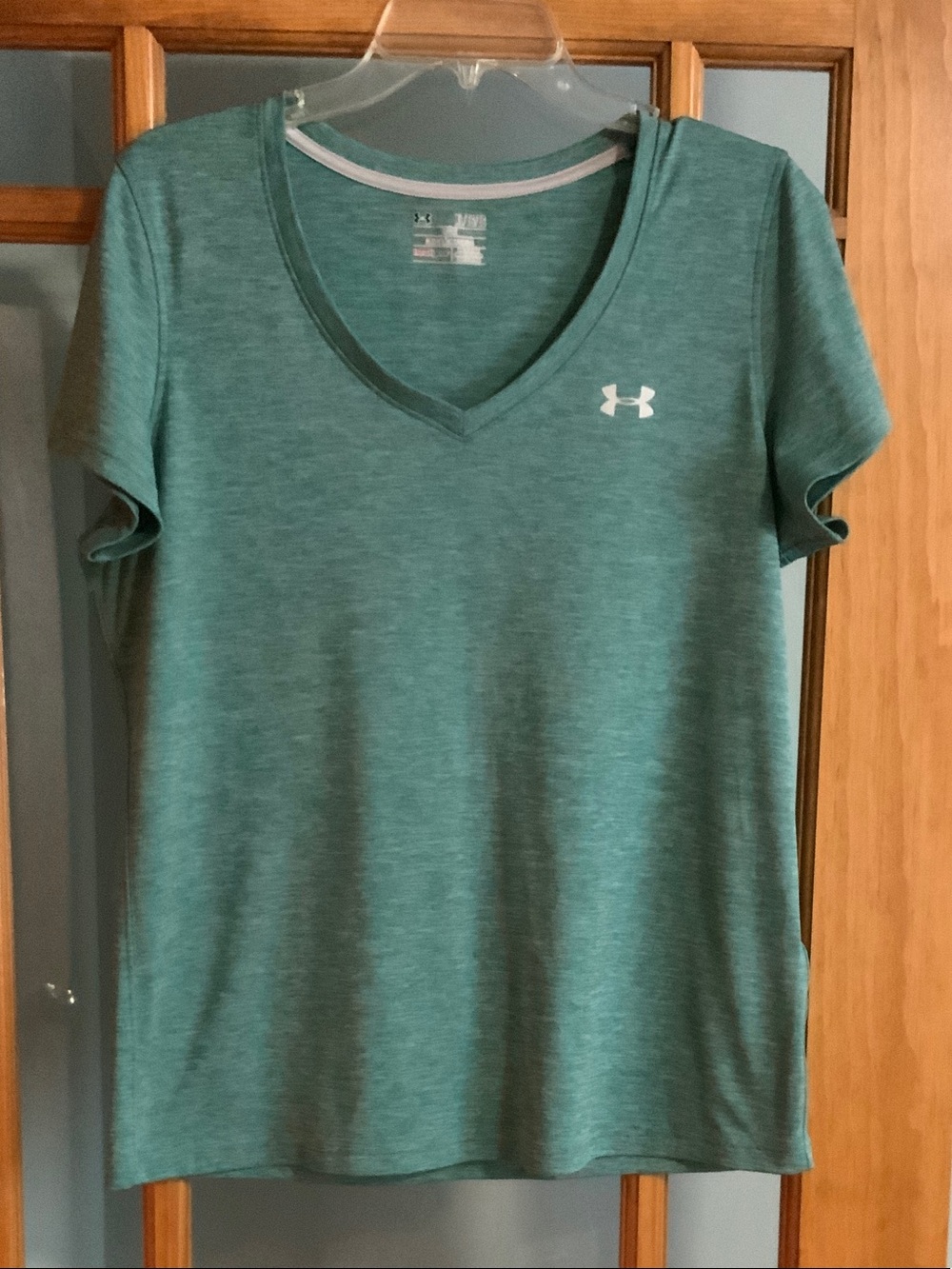 Under Armour Women's Teal Heather V-Neck Performance Tee